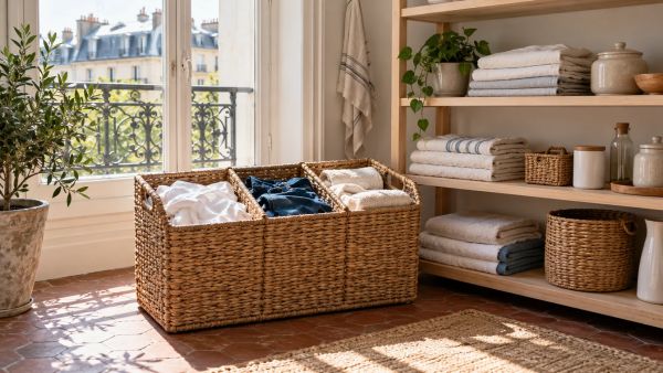 Organisez votre buanderie avec un panier à linge 3 compartiments