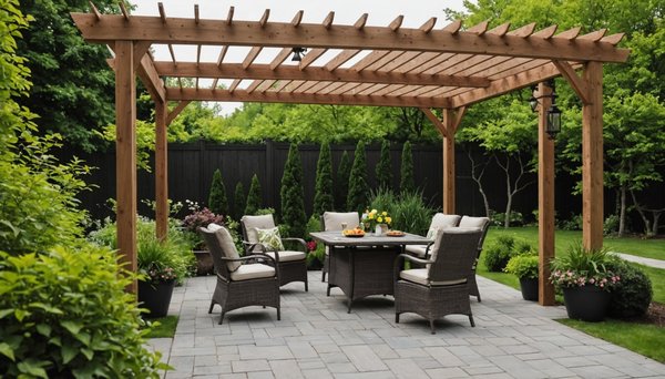 Transformez votre jardin en havre de paix avec une pergola bioclimatique adossée.